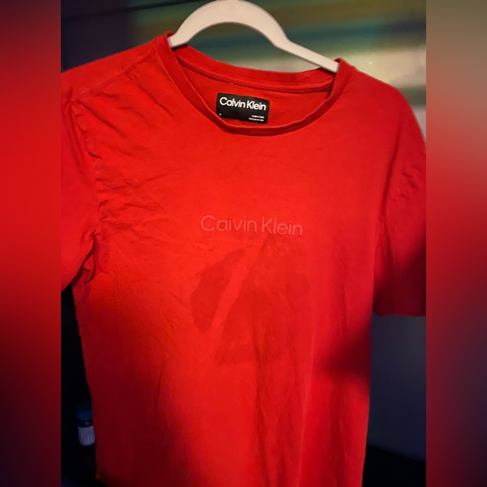 Calvin Klein Mens T-Shirt Red